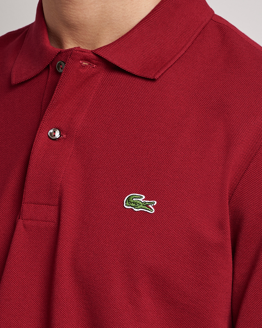Heren | Polo's | Lacoste | Original Long Sleeve Polo Piké Bordeaux