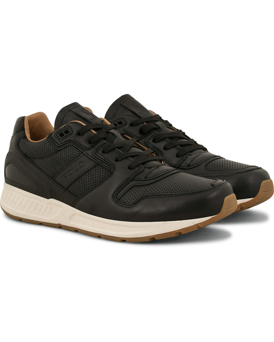Heren | Polo Ralph Lauren Train 100 Calf Running Sneaker Black | Polo Ralph Lauren | Train 100 Calf Running Sneaker Black