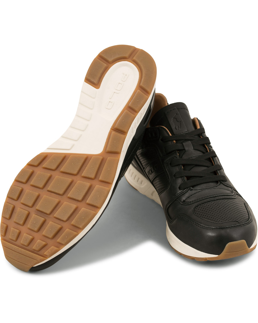 Heren | Polo Ralph Lauren Train 100 Calf Running Sneaker Black | Polo Ralph Lauren | Train 100 Calf Running Sneaker Black
