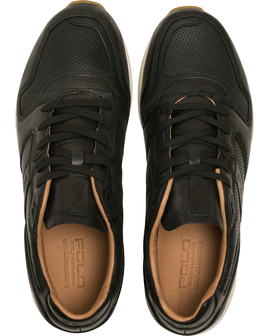 Heren | Polo Ralph Lauren Train 100 Calf Running Sneaker Black | Polo Ralph Lauren | Train 100 Calf Running Sneaker Black