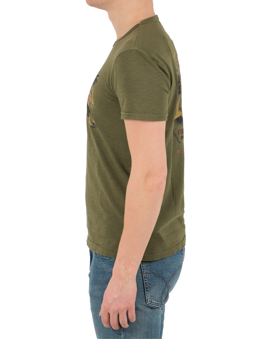 Heren | T-shirts | Polo Ralph Lauren | Hawaii Print Crew Neck Tee Defender Green