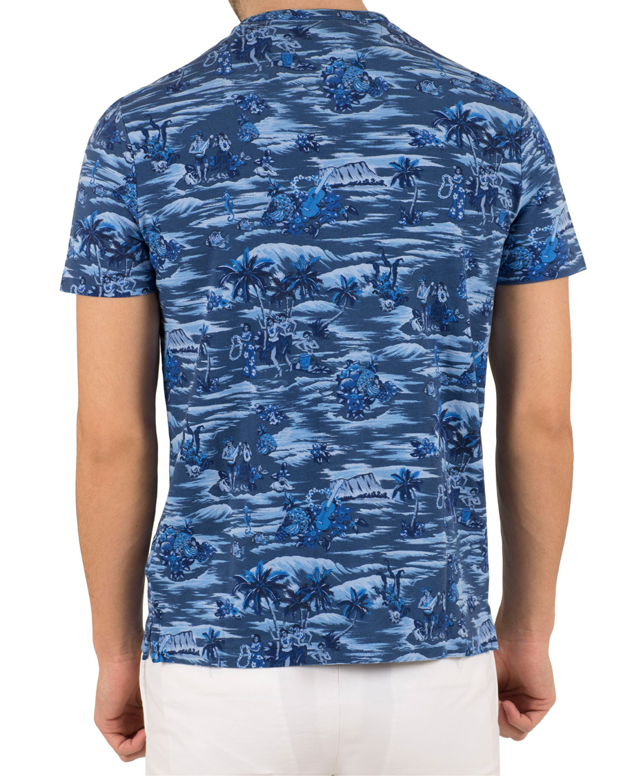 Heren | Polo's | Polo Ralph Lauren | Featherweight Grandad Collar Polo Indigo Island Blue