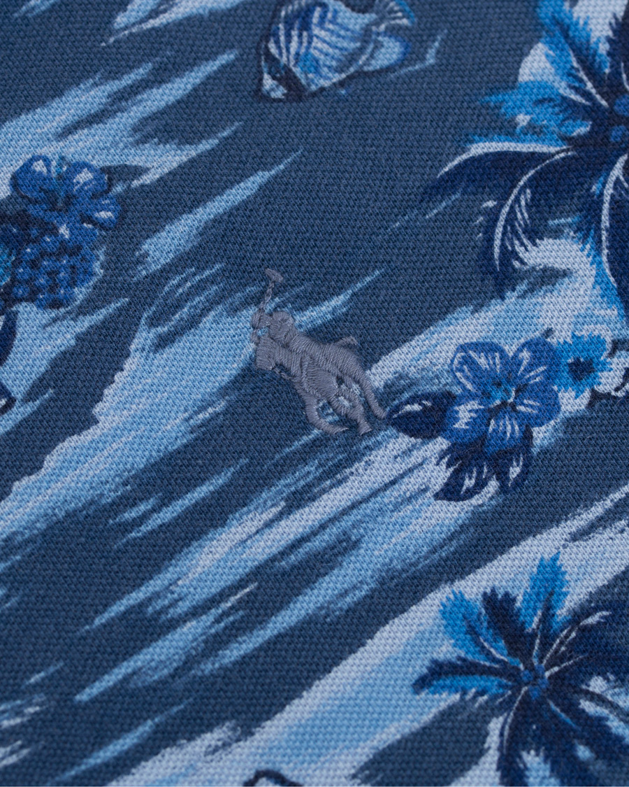 Heren | Polo's | Polo Ralph Lauren | Featherweight Grandad Collar Polo Indigo Island Blue