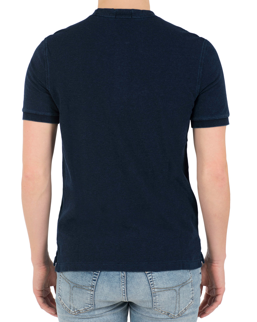 Heren | Polo's | Polo Ralph Lauren | Featherweight Grandad Collar Polo Dark Indigo