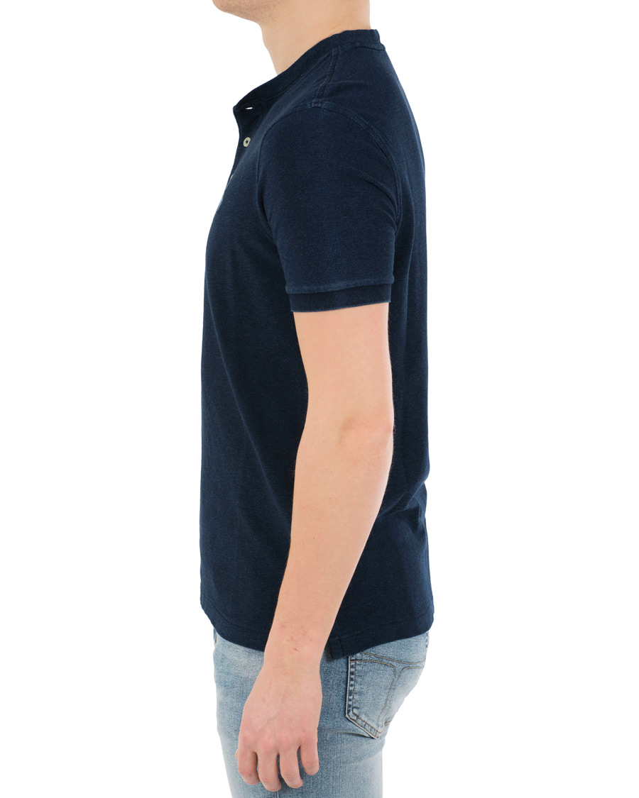 Heren | Polo's | Polo Ralph Lauren | Featherweight Grandad Collar Polo Dark Indigo