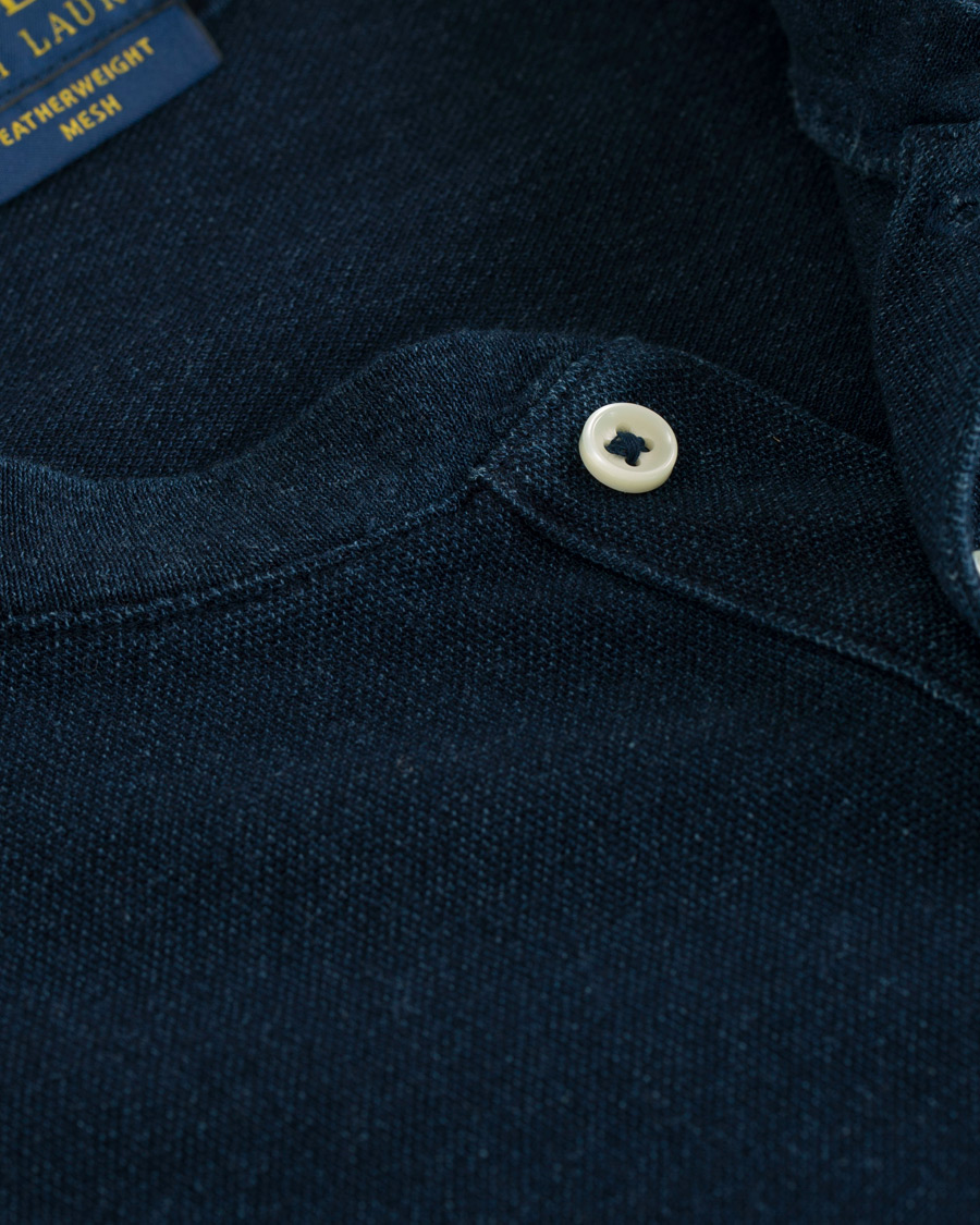 Heren | Polo's | Polo Ralph Lauren | Featherweight Grandad Collar Polo Dark Indigo