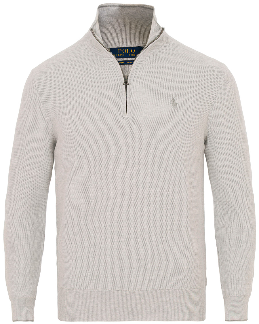 Heren | Truien | Polo Ralph Lauren | Texture Half Zip Lawrence Grey Heather