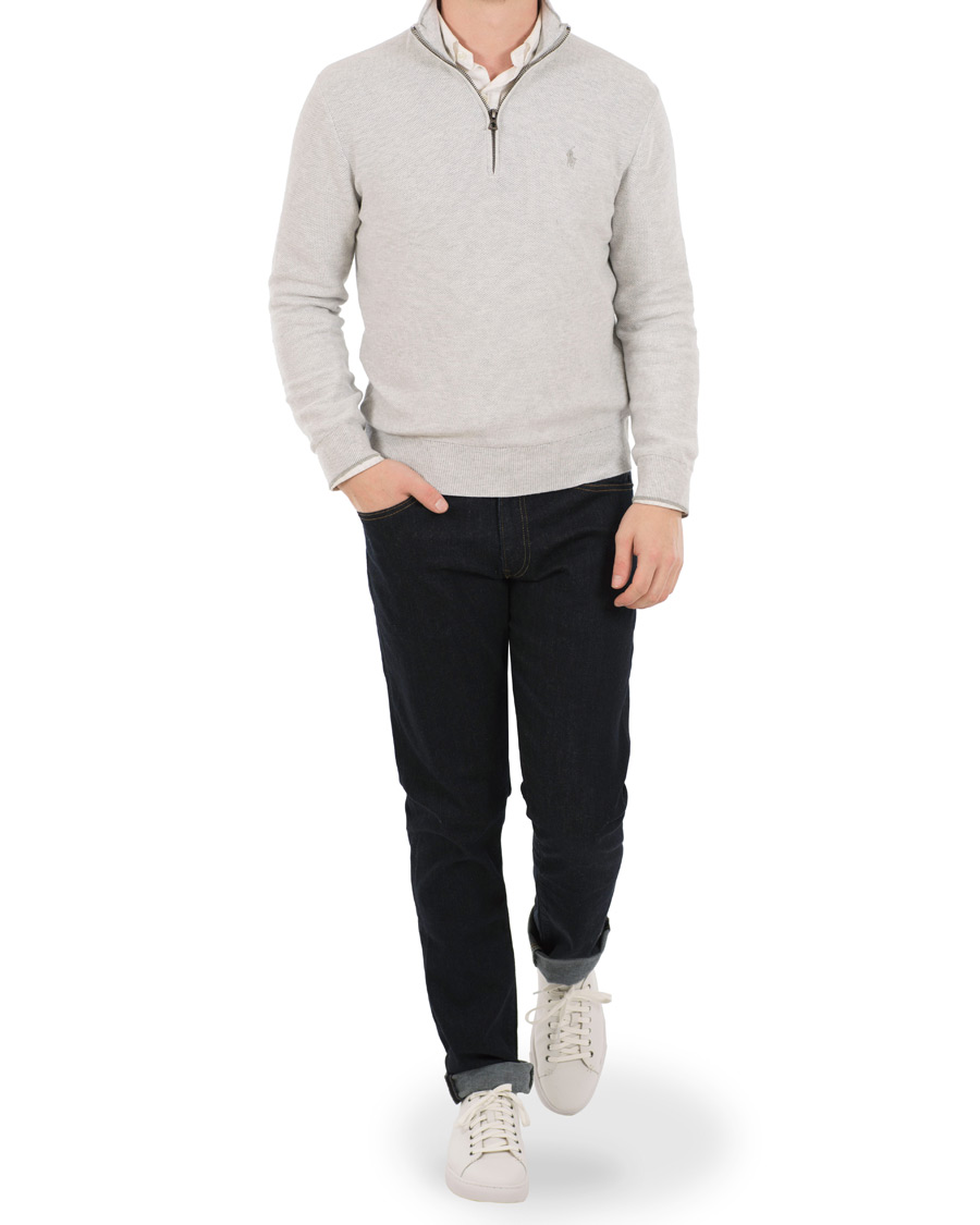 Heren | Truien | Polo Ralph Lauren | Texture Half Zip Lawrence Grey Heather
