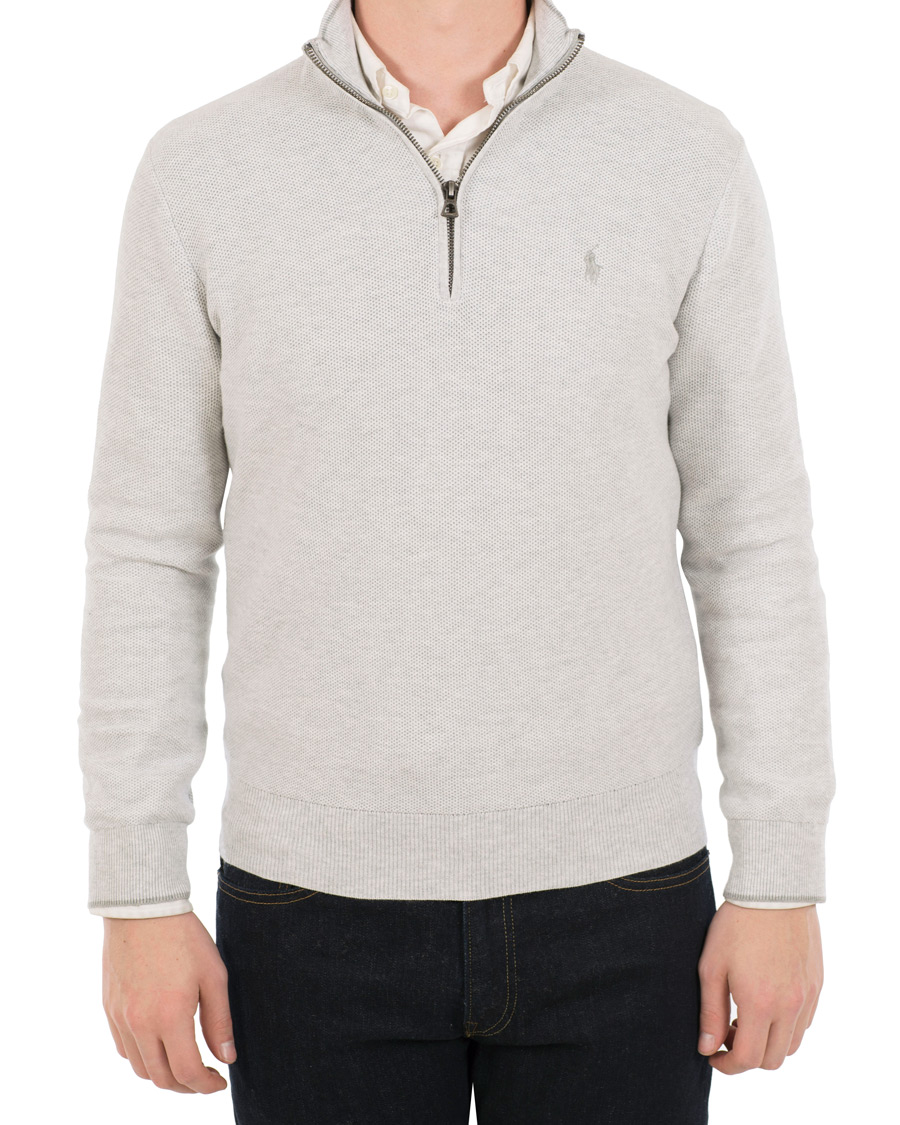 Heren | Truien | Polo Ralph Lauren | Texture Half Zip Lawrence Grey Heather