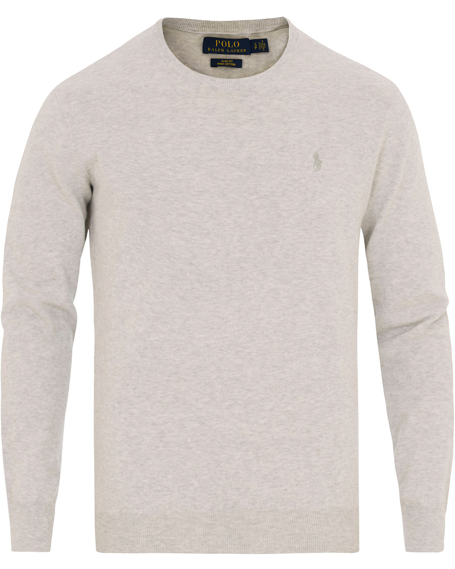 Heren | Truien | Polo Ralph Lauren | Pima Cotton Crew Neck Pullover Lawrence Grey Heather
