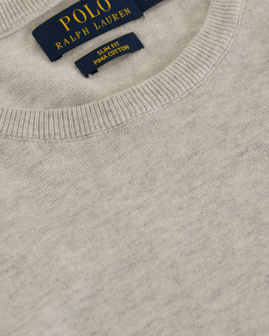 Heren | Truien | Polo Ralph Lauren | Pima Cotton Crew Neck Pullover Lawrence Grey Heather