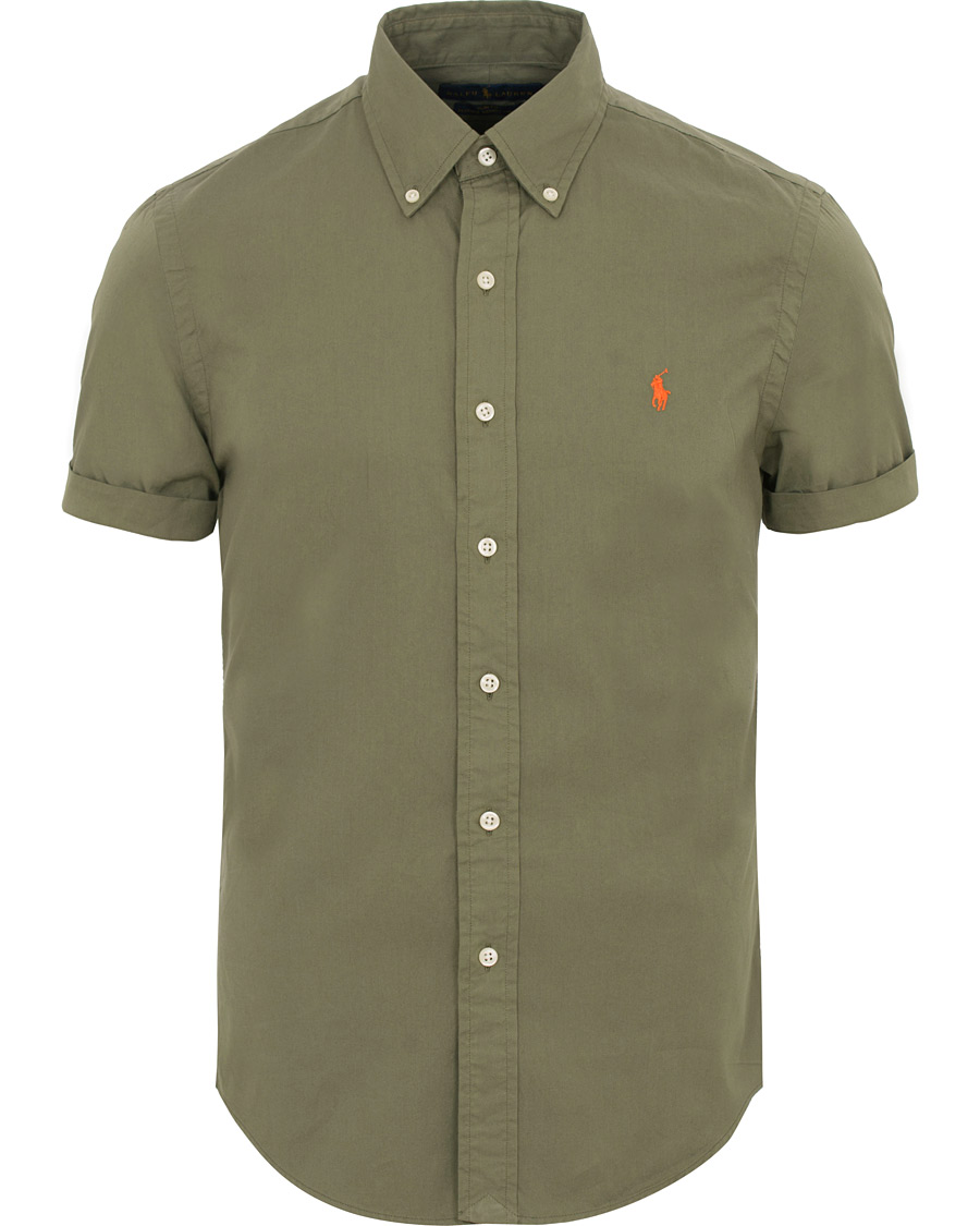 Heren | Overhemden | Polo Ralph Lauren | Slim Fit Button Down Short Sleeve Shirt Mountain Green