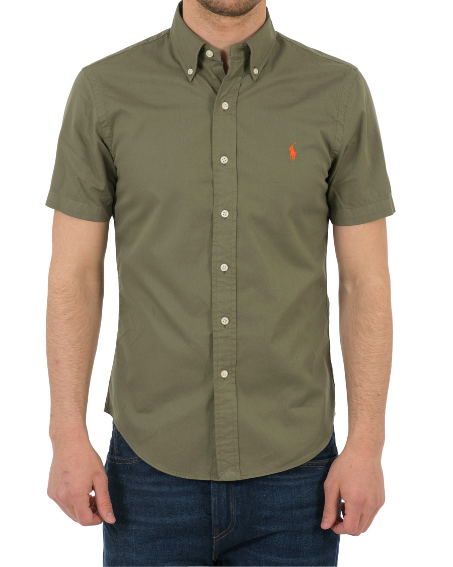 Heren | Overhemden | Polo Ralph Lauren | Slim Fit Button Down Short Sleeve Shirt Mountain Green