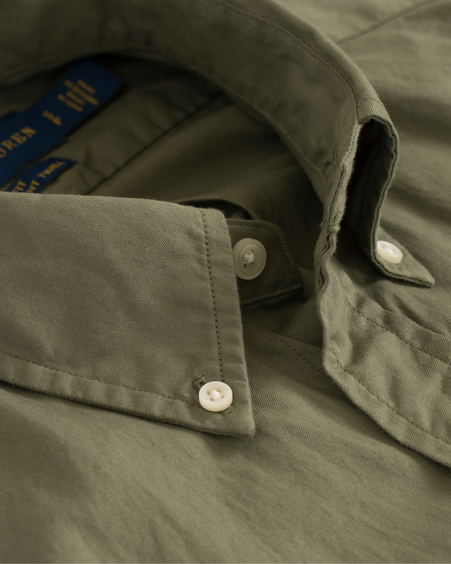 Heren | Overhemden | Polo Ralph Lauren | Slim Fit Button Down Short Sleeve Shirt Mountain Green