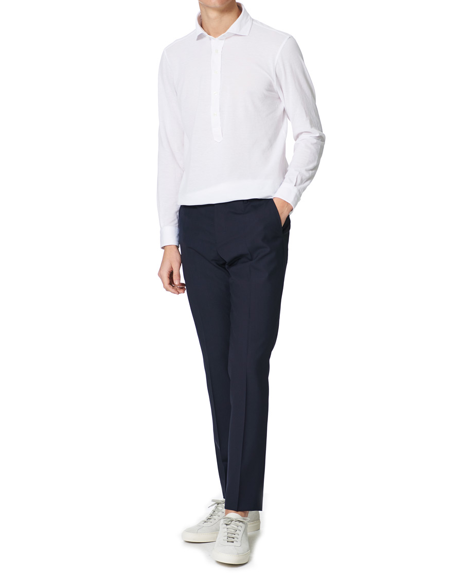 Heren | Broeken | Filippa K | Liam Cool Wool Slacks Hope Blue