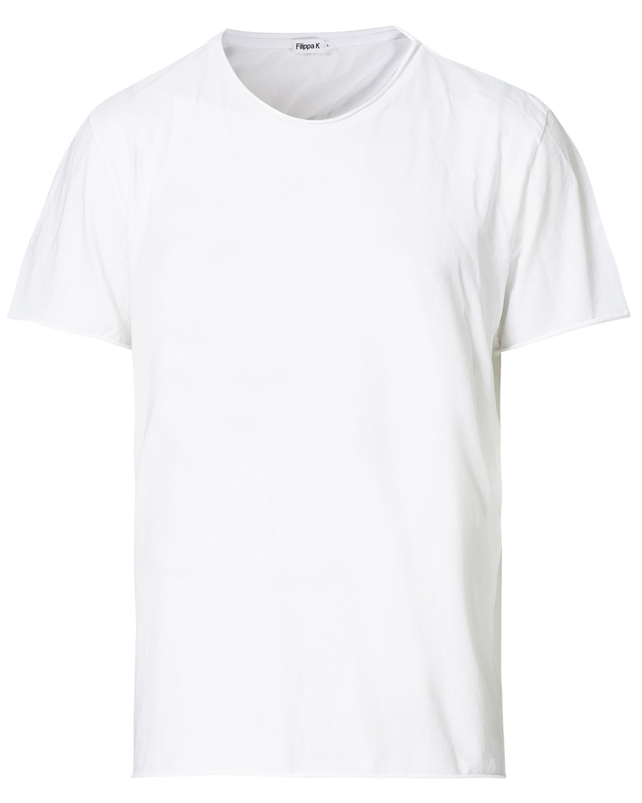 Heren | T-shirts | Filippa K | Roll Neck Crew Neck Tee White