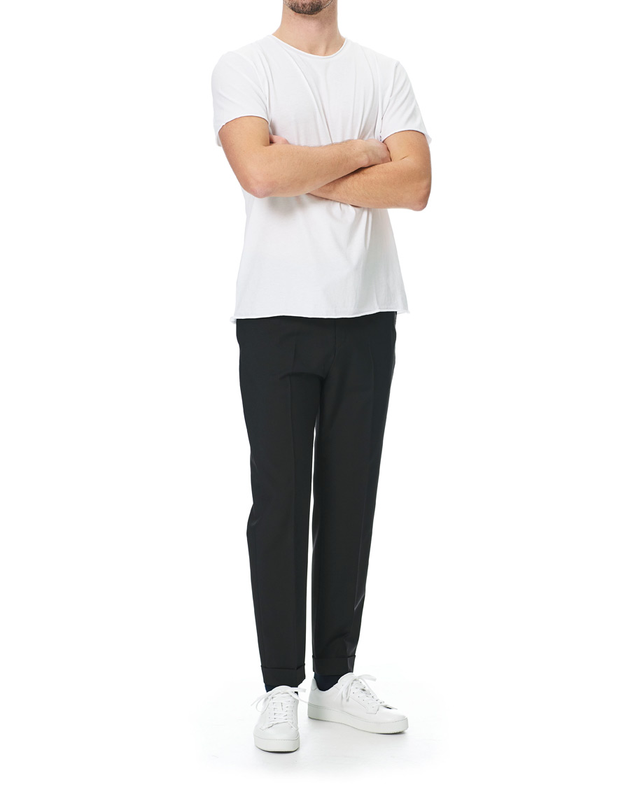 Heren | T-shirts | Filippa K | Roll Neck Crew Neck Tee White