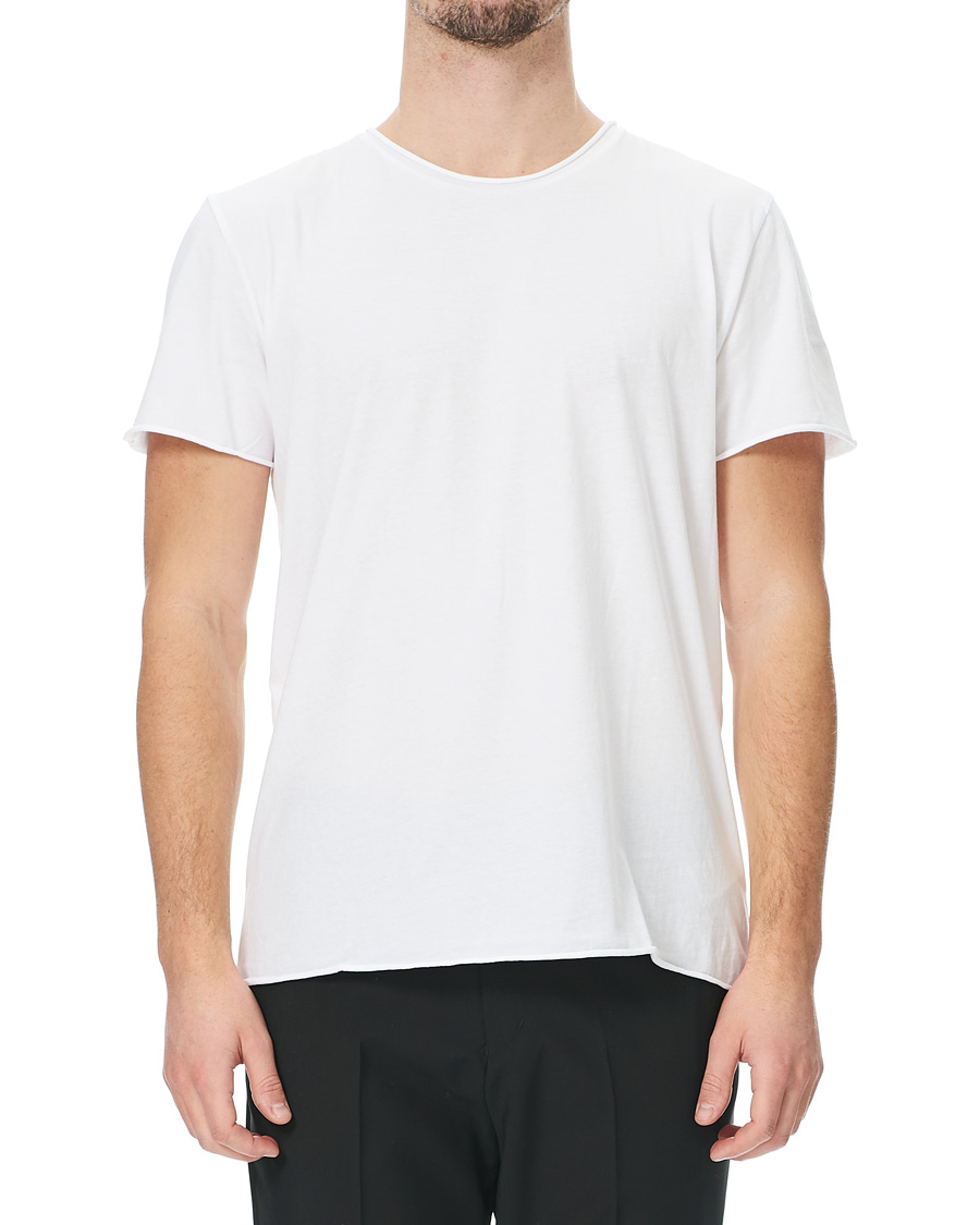 Heren | T-shirts | Filippa K | Roll Neck Crew Neck Tee White