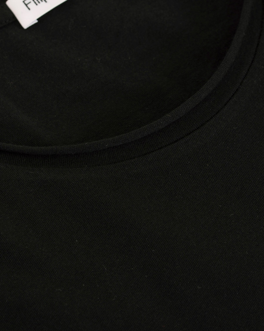 Heren | T-shirts | Filippa K | Roll Neck Crew Neck Tee Black