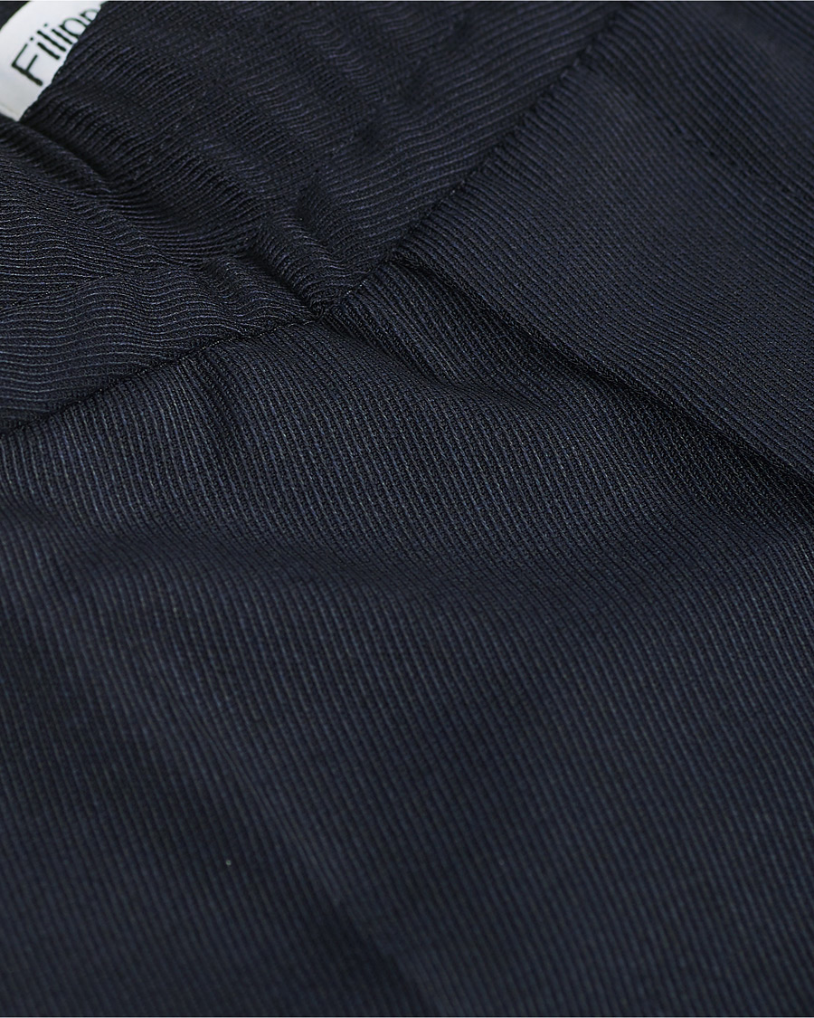 Heren | Broeken | Filippa K | Terry Gabardine Cropped Turn Up Trousers Navy