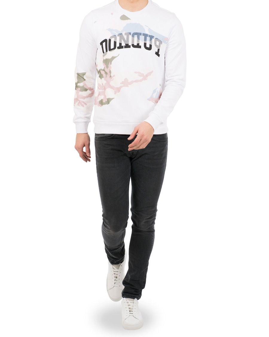 Heren | Truien | Dondup | Camo Print Crew Neck Sweatshirt White