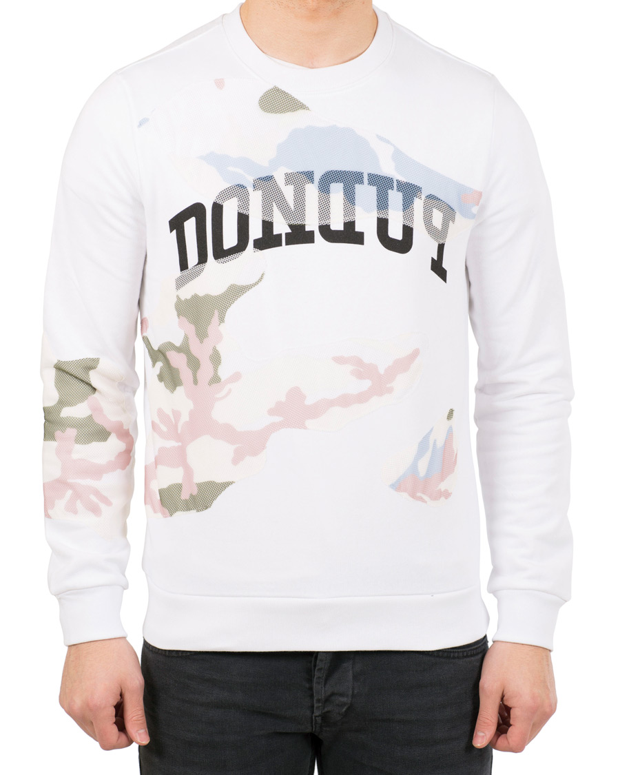 Heren | Truien | Dondup | Camo Print Crew Neck Sweatshirt White