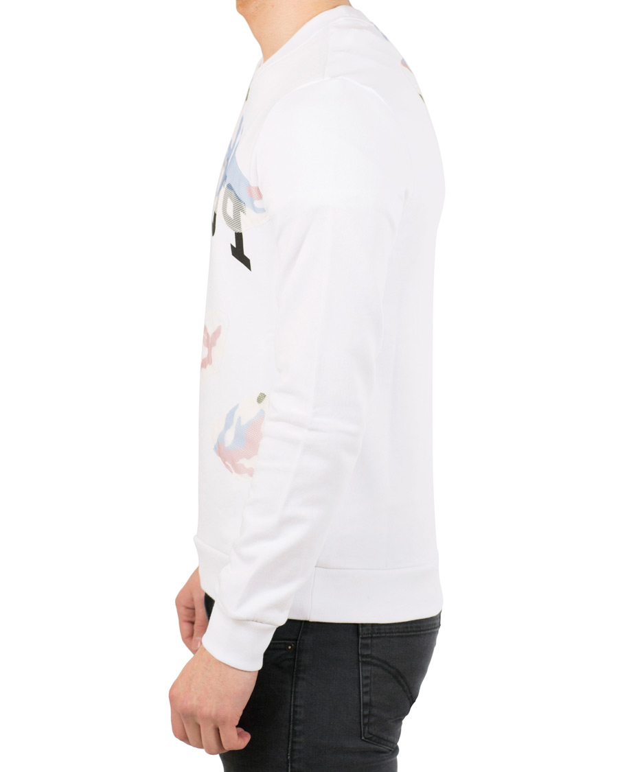 Heren | Truien | Dondup | Camo Print Crew Neck Sweatshirt White