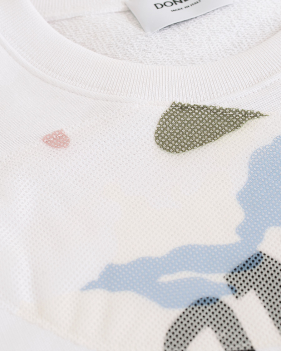 Heren | Truien | Dondup | Camo Print Crew Neck Sweatshirt White