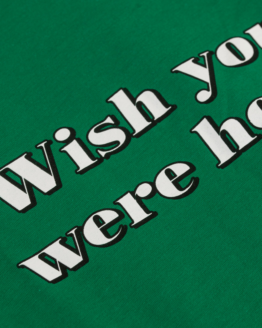 Heren | T-shirts | AMI | Wish you where here T-shirt Green