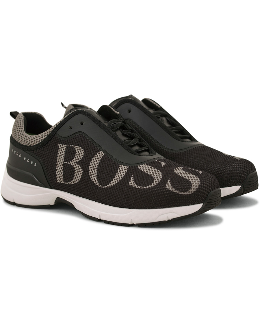Heren | BOSS Athleisure Velocity Running Mesh Sneaker Black | BOSS GREEN | BOSS Athleisure Velocity Running Mesh Sneaker Black