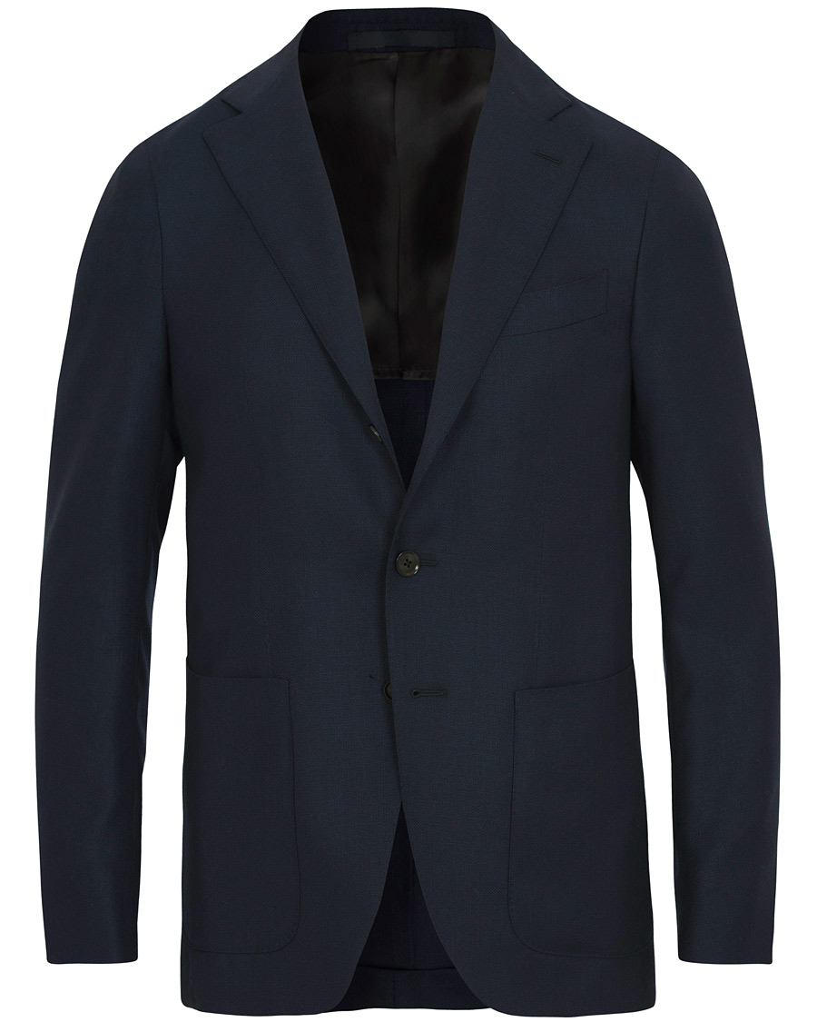 Heren | Blazers | Caruso | Structure Wool Blazer Navy
