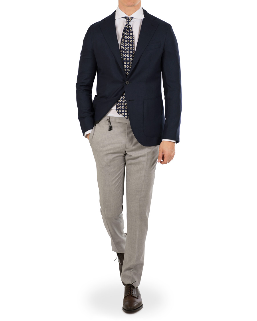 Heren | Blazers | Caruso | Structure Wool Blazer Navy