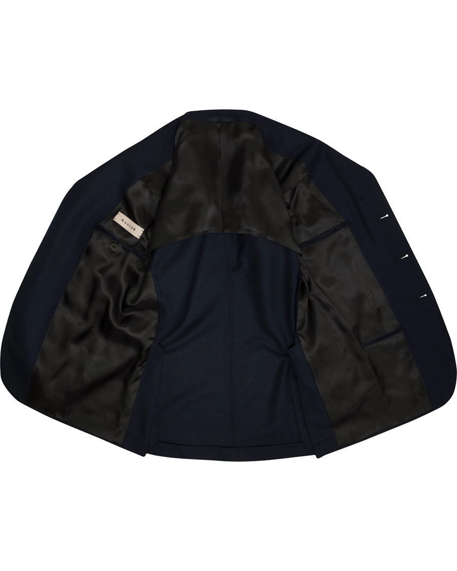 Heren | Blazers | Caruso | Structure Wool Blazer Navy