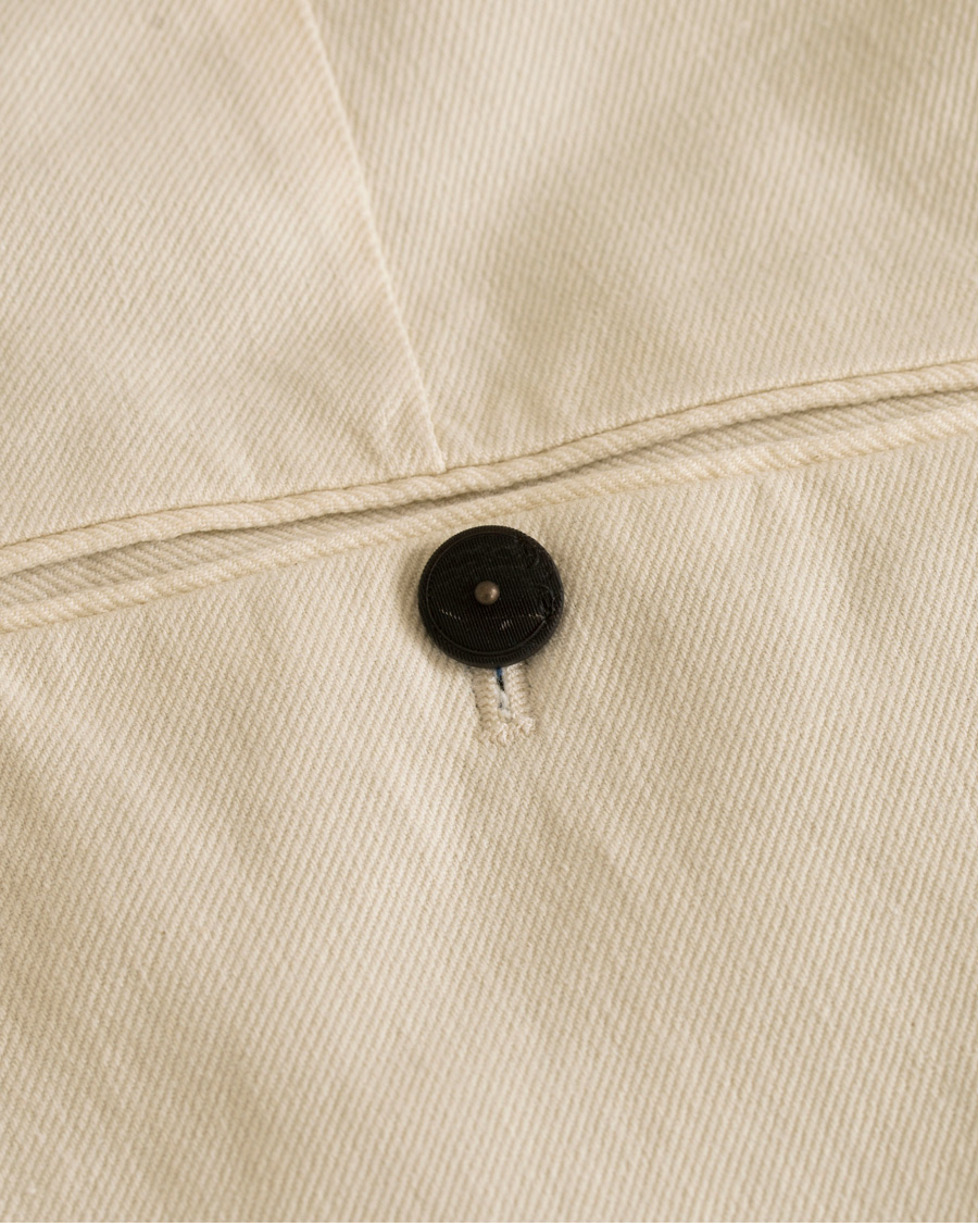 Heren | Broeken | Incotex | Carrot Fit Single Pleated Trousers Off White