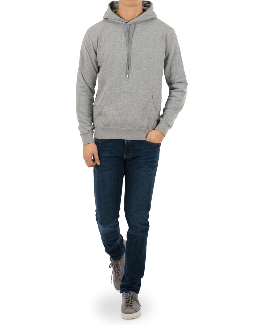 Heren | Truien | Sunspel | Loopback Hoodie Light Grey