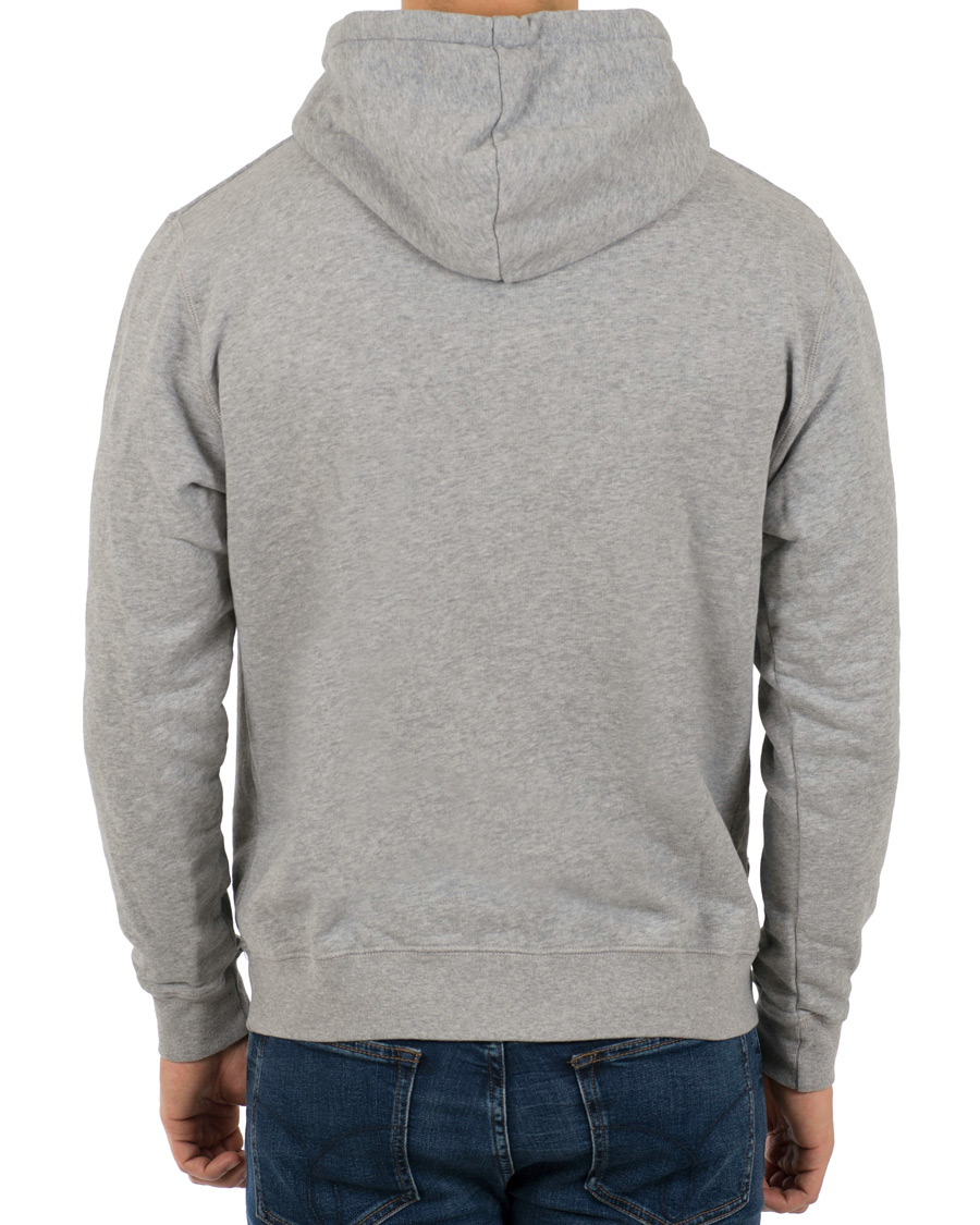 Heren | Truien | Sunspel | Loopback Hoodie Light Grey
