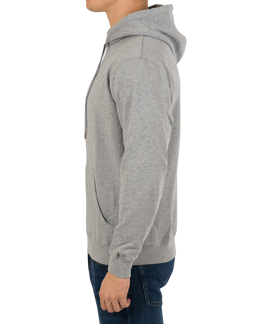 Heren | Truien | Sunspel | Loopback Hoodie Light Grey