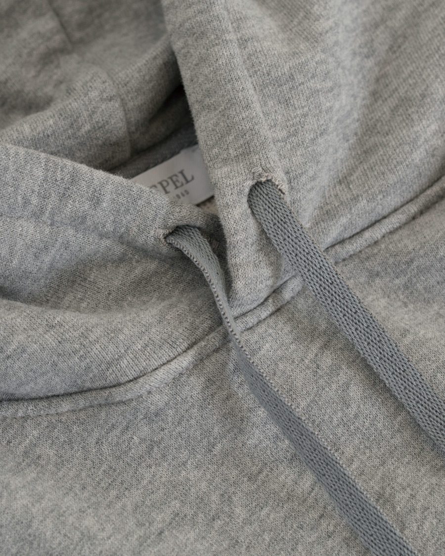 Heren | Truien | Sunspel | Loopback Hoodie Light Grey