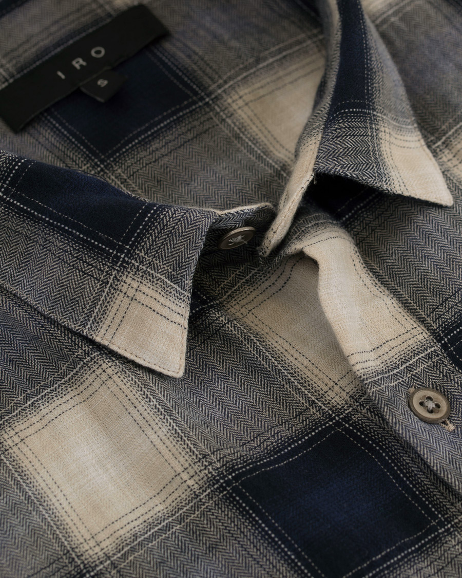 Heren | Overhemden | IRO | Namio Check Shirt Blue/White