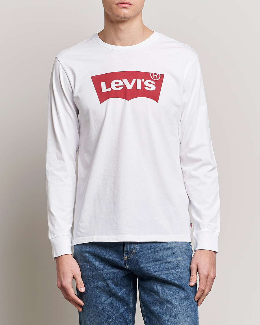 Heren | American Heritage | Levi's | Logo Long Sleeve T-Shirt White