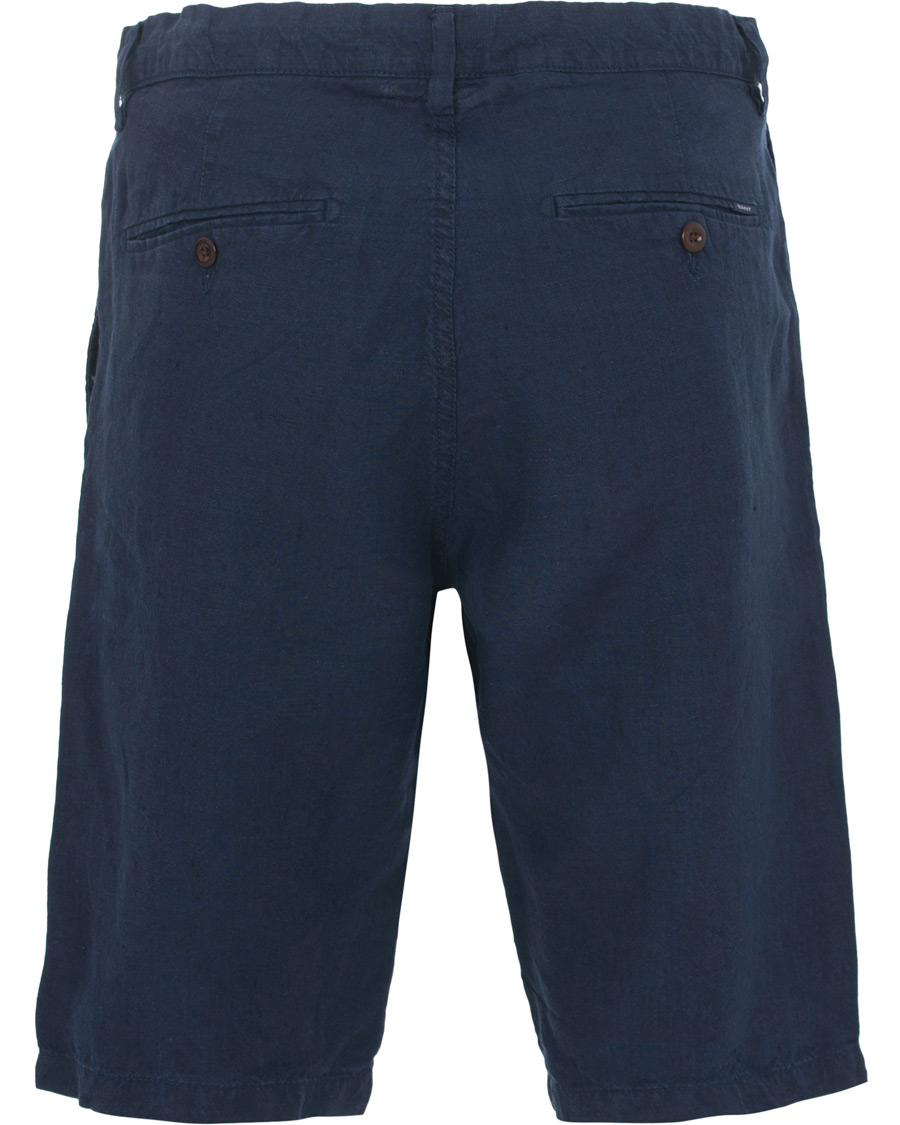 Heren | Korte broek | GANT | Relax Linen Shorts Classic Blue