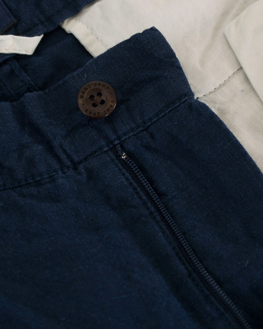 Heren | Korte broek | GANT | Relax Linen Shorts Classic Blue