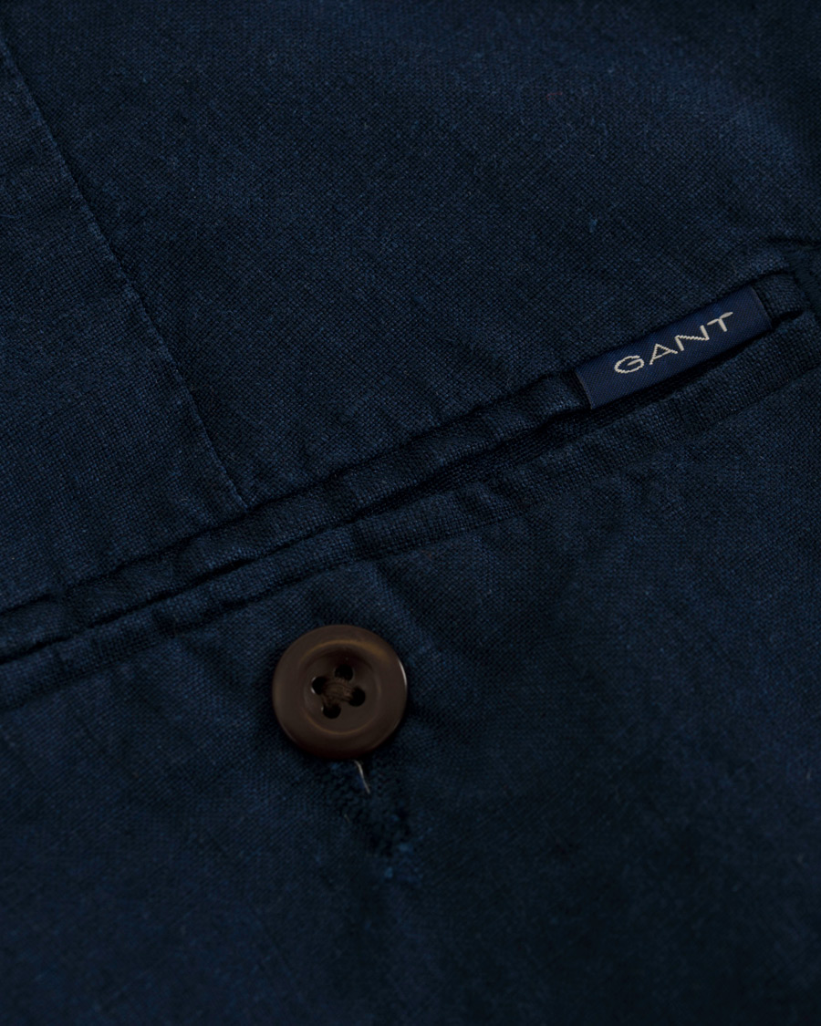Heren | Korte broek | GANT | Relax Linen Shorts Classic Blue