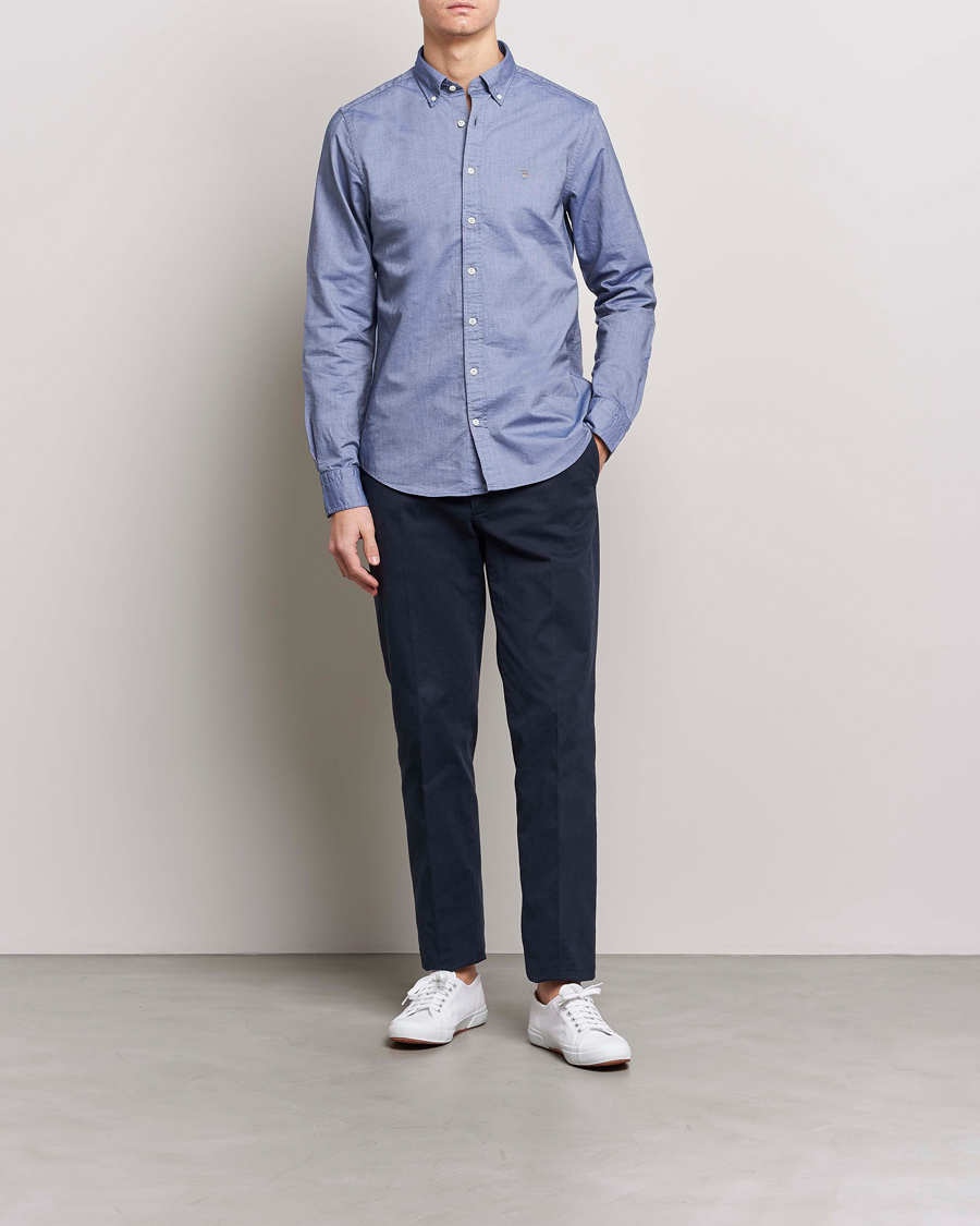 Heren | Overhemden | GANT | Slim Fit Oxford Shirt Persian Blue