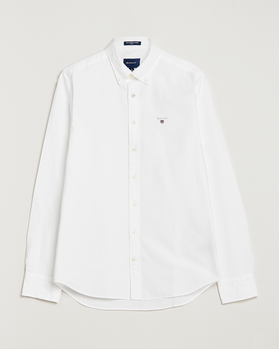 Heren | Overhemden | GANT | Slim Fit Oxford Shirt White