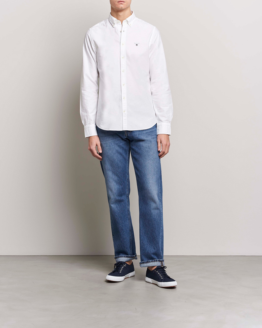 Heren | Overhemden | GANT | Slim Fit Oxford Shirt White