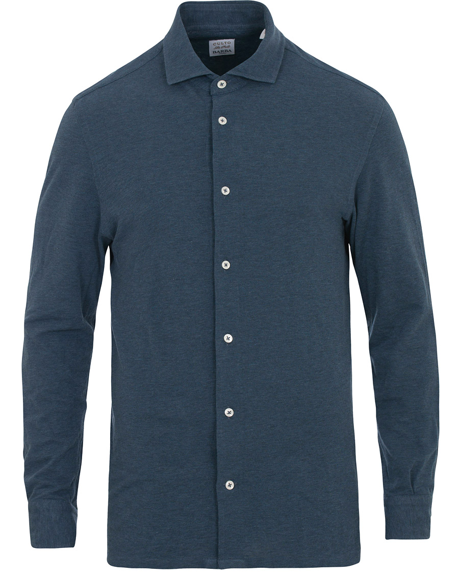 Heren | Overhemden | Barba Napoli | Jersey Shirt Blue