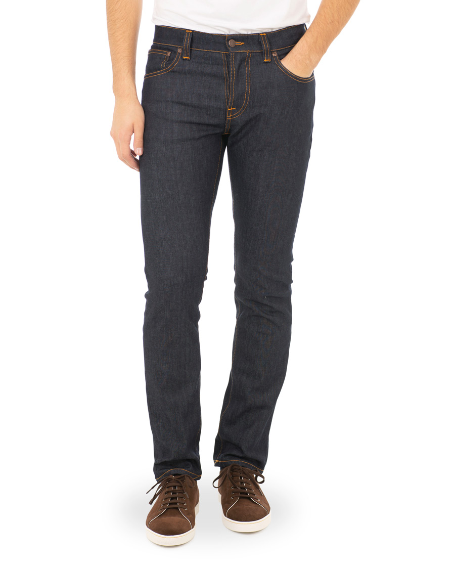 Heren | Jeans | Nudie Jeans | Grim Tim Organic Slim Fit Jeans Dry Open Navy W29L32