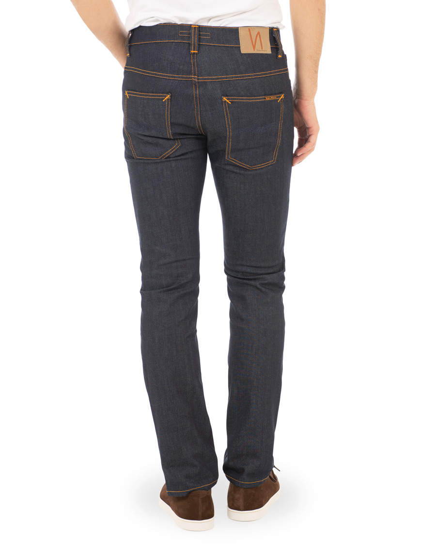 Heren | Jeans | Nudie Jeans | Grim Tim Organic Slim Fit Jeans Dry Open Navy W29L32