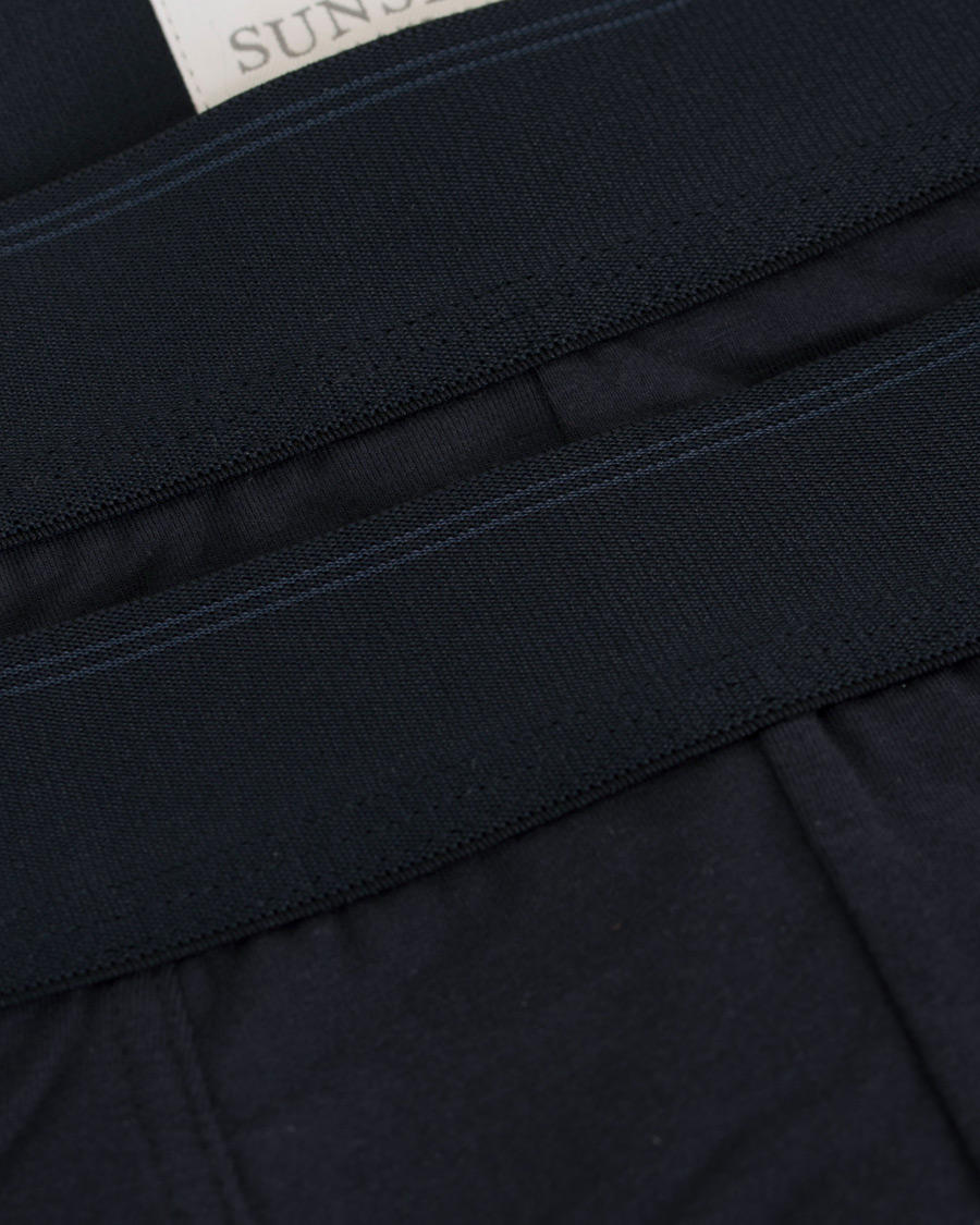 Heren | Ondergoed | Sunspel | 2-Pack Cotton Stretch Trunk Navy